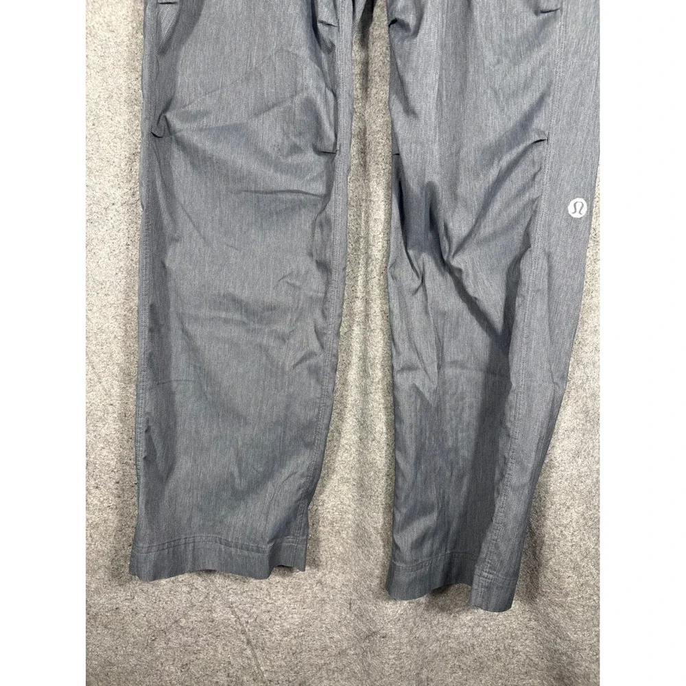 Lululemon Athletica Mens Cargo Pants Gray Herringbone Utility Trousers Size L